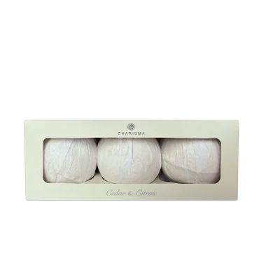 Charisma Classic Luxury Scented Bath Bomb Set (3 x 110g) (Cedar & Citrus)