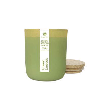 Serenity Luxury Scented Candle, Green Leaves - 230g