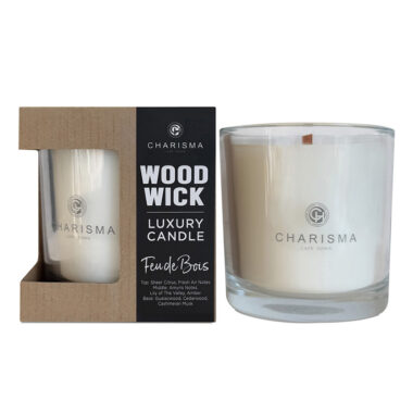 Wood Wick Luxury Candle, Feu de Bois