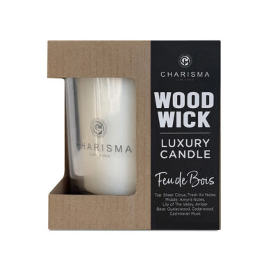 Wood Wick Luxury Candle, Feu de Bois